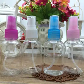 

5pcs 50ml Mini Plastic Transparent Small Empty Bottle Outdoor Travel MakeUp Skin Care Lotion Case Container Bottle