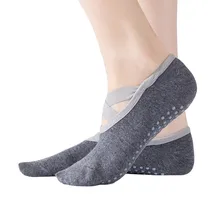 Женские носки для йоги, нескользящие носки для пилатеса, балета, осенне-зимние спортивные носки, новинка, с эластичной лентой