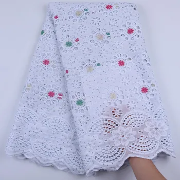 

Free Shipping African Swiss Voile Lace Fabric 2019 High Quality Lace For Man Women Swiss Voile Lace Switzerland 5 Yards 1679