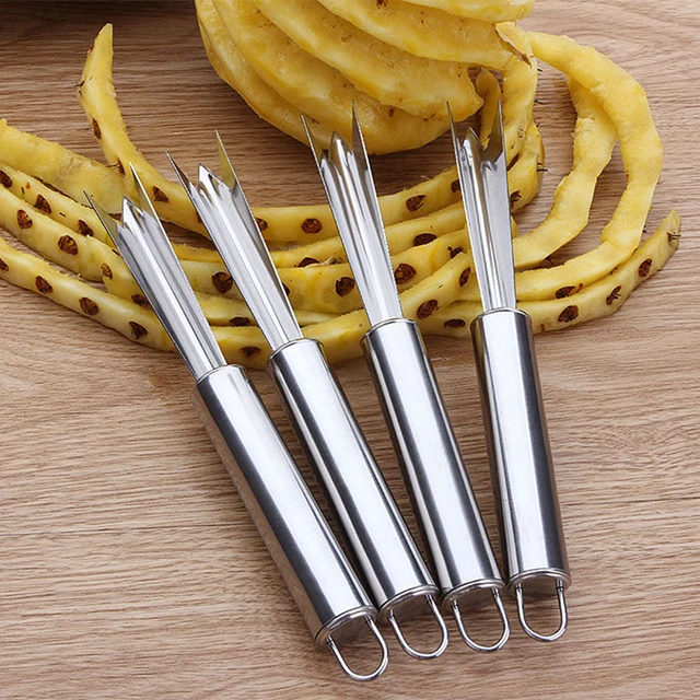 Éplucheur d'ananas en acier inoxydable, pince d'artefact de gougeage,  couteau à ananas, éplucheur de fruits, pince à éplucher domestique, outils  de cuisine - AliExpress