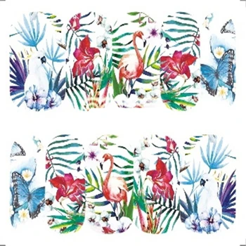 

1PC 2020 New Designs Flame Bird Flower Series Nail Water Decals Dream ChaserPattern Tranfer Sticker Nail Art Decoration