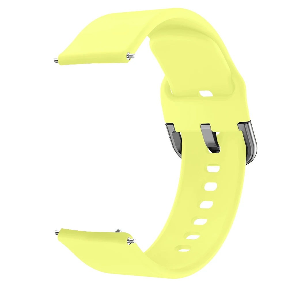 Цвет: желтый Силиконовый ремешок браслет для Huami Amazfit ремешок Bip Watch Band 20 мм для Xiaomi mijia quartz Garmin Forerunner 645 Vivoactive 3 - Цвет: Цвет: желтый