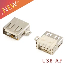50PCS USB Type A Standard Port Female Solder Jacks Connector PCB Socket USB-A type SMT 4Pin