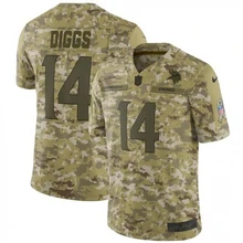 Мужская футболка из Миннесоты высокого качества Vikings Stefon Diggs camo