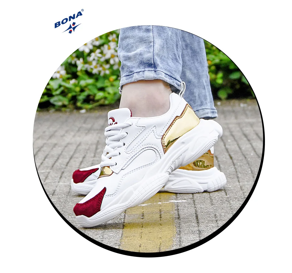 BONA 2020 New Designers Trendy Children Sneakers Sport Shoes Child Leisure Trainers Casual Footwear Kids Outdoor WAlking Shoes