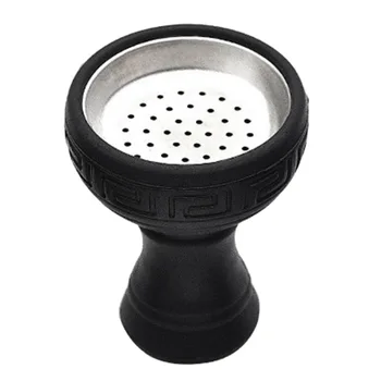 

NEW-Silicone Hookah Bowl Silicon Stainless Steel Head Holder Smoke Accessories