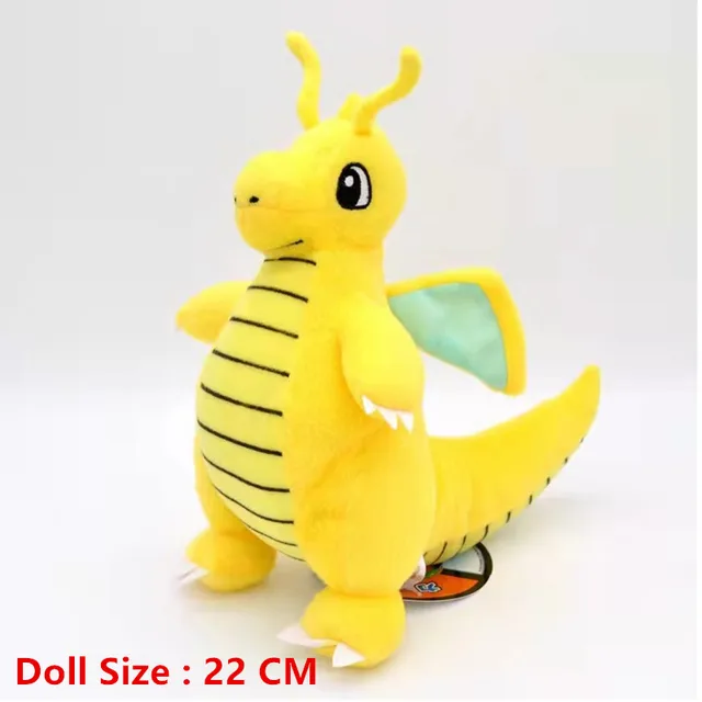 2 Styles 22-26 Cm Genuine Pokemon Plush Toys High Quality Pet Fast Dragon Anime Figure Model Children For Best Birthday Gifts