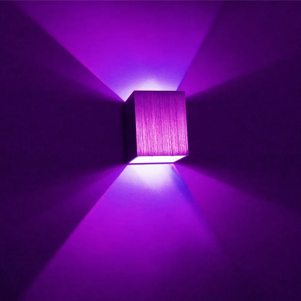 COB светодиодный настенный светильник для внутреннего освещения современное Домашнее освещение украшение бра алюминиевая лампа 8 Вт 110 В 220 В для ванной коридора - Цвет абажура: White Purple