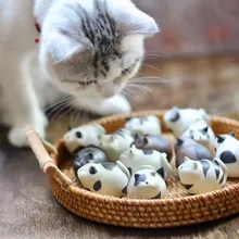 Трендовые продукты Сказочный Сад, миниатюра фигурки Japanstyle аксессуары для украшения дома керамическая фигура «Счастливая Кошечка» глина Чайный домик для домашних животных