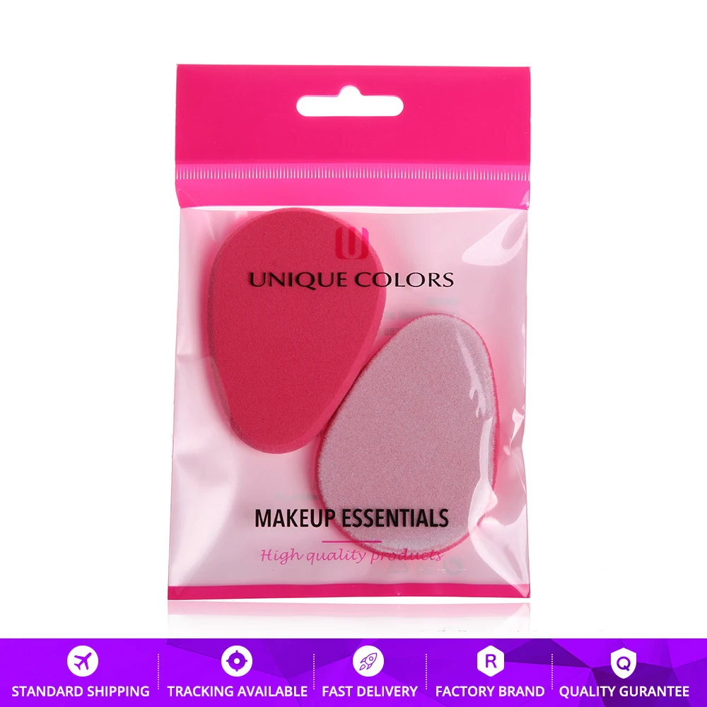 

UNIQUE COLORS 2Pcs Makeup Sponge Powder Puff Foundation Soft Cosmetic Beauty Tool Facial Make up Puff Double-sided use