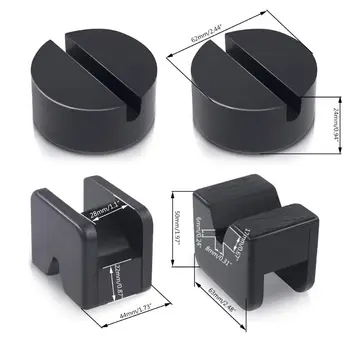 

4Pcs Floor Jack Pad Adapter for Jack Stand Rubber Slotted Frame Welds Protector E7CA