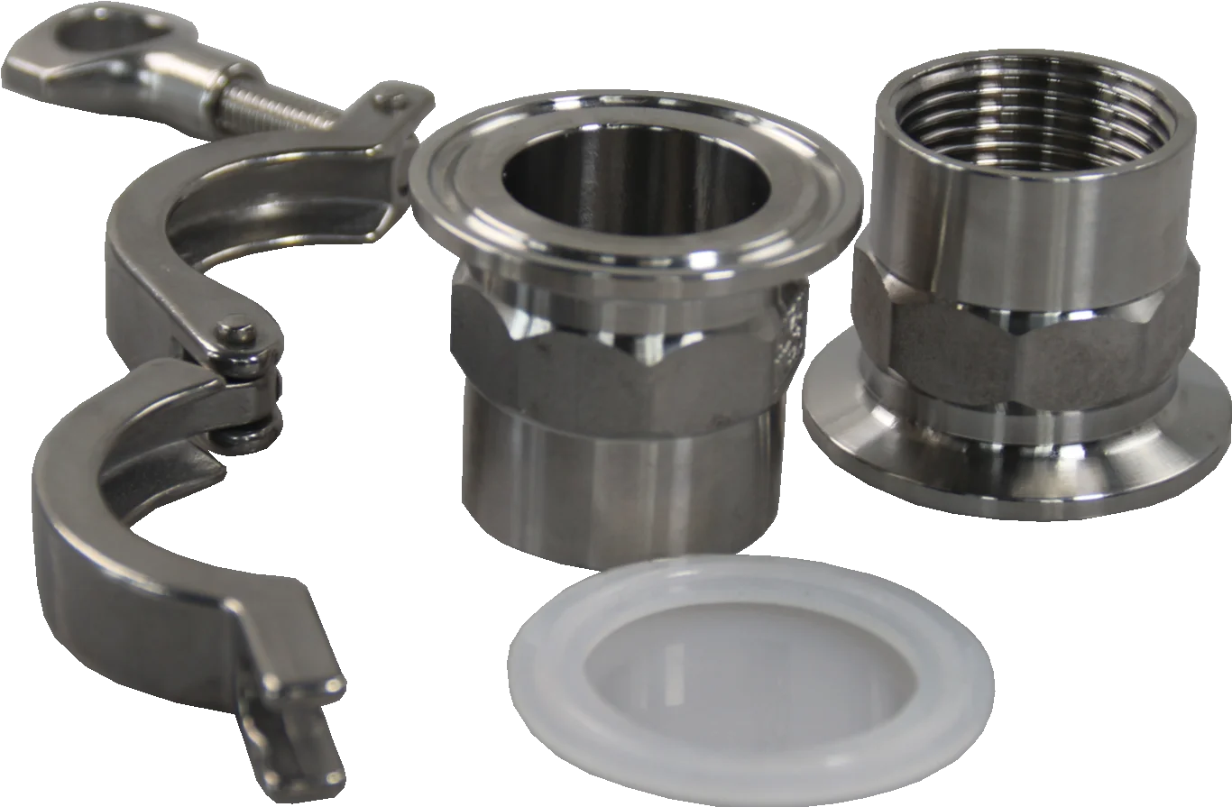 De Tubulação, Adaptador De Virola, Aço Inoxidável, SS304 Thread, 1 2