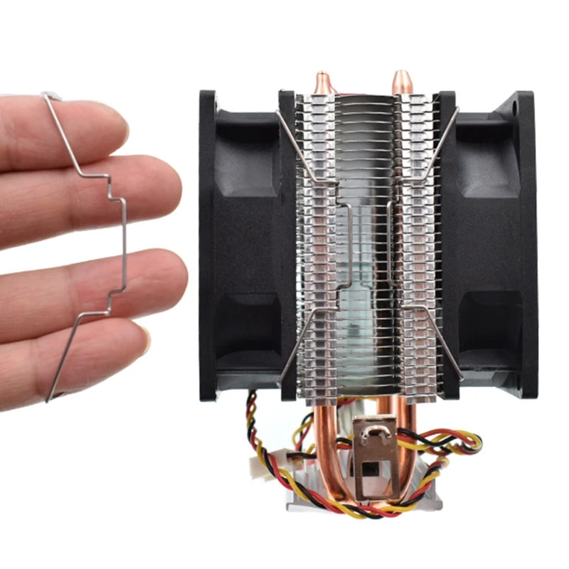 CPU Cooling Fan Clips 2 PCS Dissipate Heat Clip Stainless Steel Wire Fastener Buckle Bracket Cooling accessories