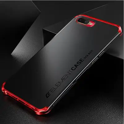Металлический каркас телефона чехол для OPPO K1k1 тонкий жесткий алюминиевый Гибридный ПК корпус для OPPO K 1 Чехлы для OPPOK1 Funda - Цвет: Black Red