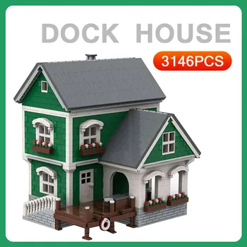

DIY Creator City Street View Architecture Building Blocks MOC Dock House Model Bricks Kids Educational Toys Children Xmas Gifts