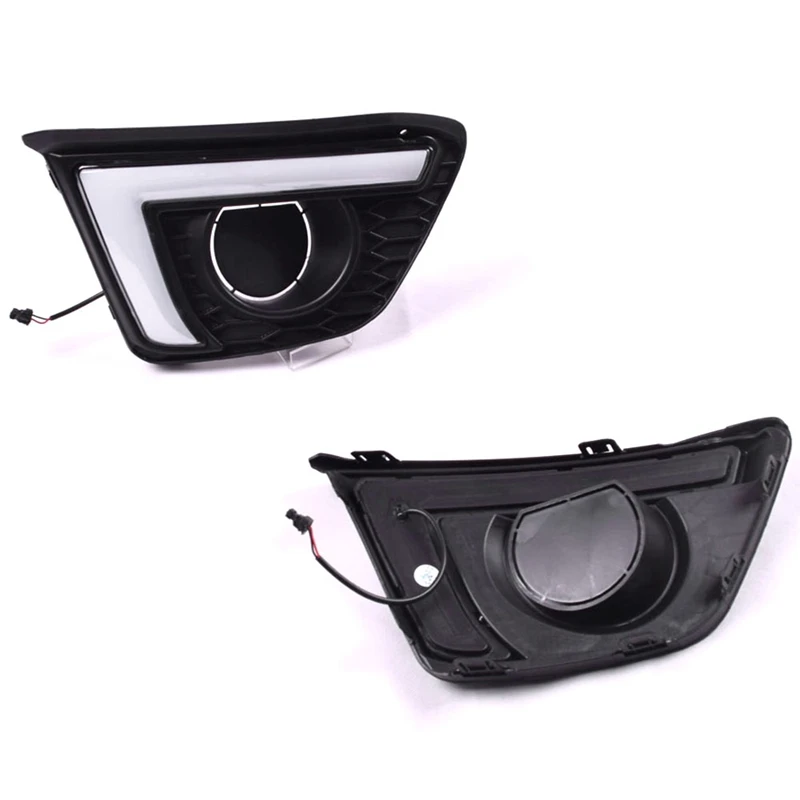 For Honda Jazz Fit Turn Yellow Signal Relay Waterproof Car DRL 12V LED Daytime Running Light Fog Lamp