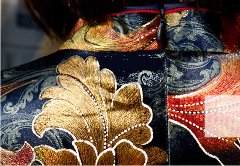 SHENG COCO Плюс Размер Женская одежда велюр Cheongsam темно-синий традиционное китайское платье вечернее осеннее длинное Qipao 5XL 4XL 3XL
