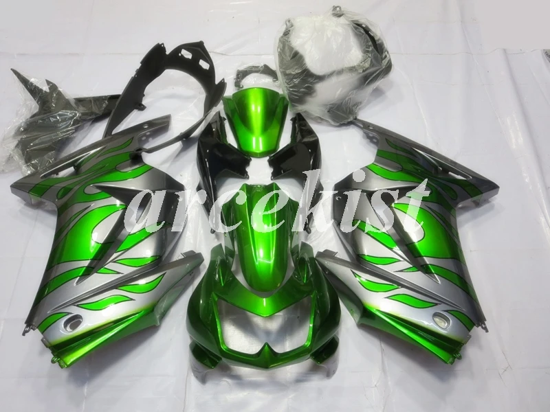 ABS Инжекционный обтекатель наборы для KAWASAKI Ninja 250 2008- ZX 250R Спорт Мотоцикл Обтекатели набор EX250 08-14 зеленый