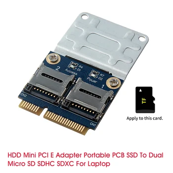 

SDHC SDXC Data Transfer Memory Card Reader Accessories To Dual Micro SSD HDD Portable Converter For Laptop Mini PCI E Adapter