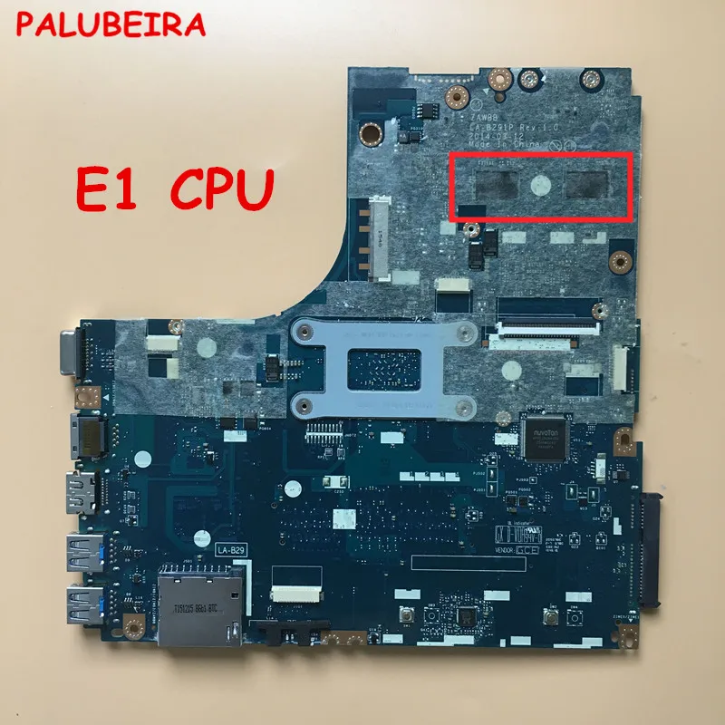 Материнская плата/BB LA-B291P для ноутбука Lenovo B50-45 схожа с материнской платой