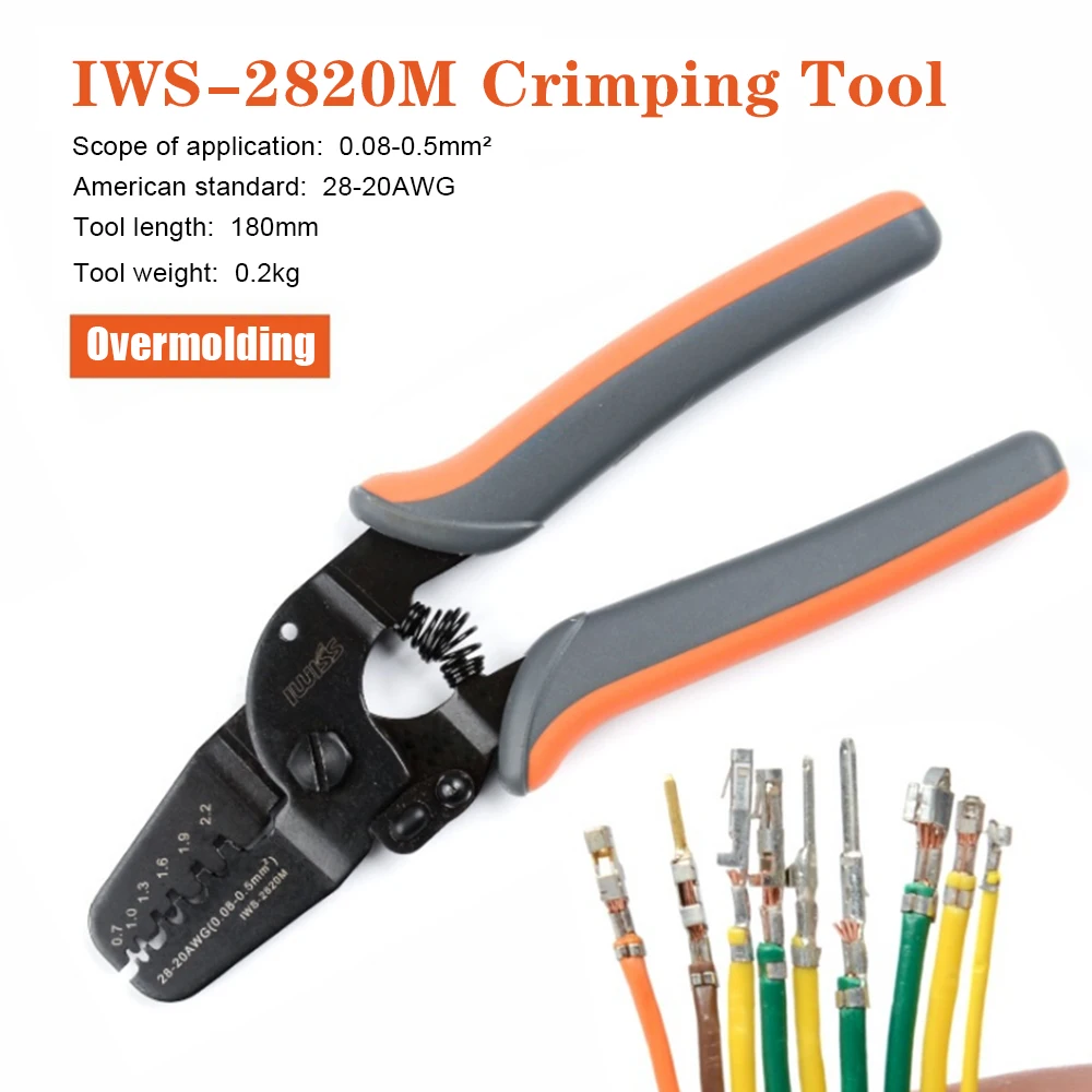 

IWS-2412M/IWS-2820M Crimping Tools for JAM Molex Tyco JST Terminal and Connector Multi-function wire Stripper Cable Cutter plier