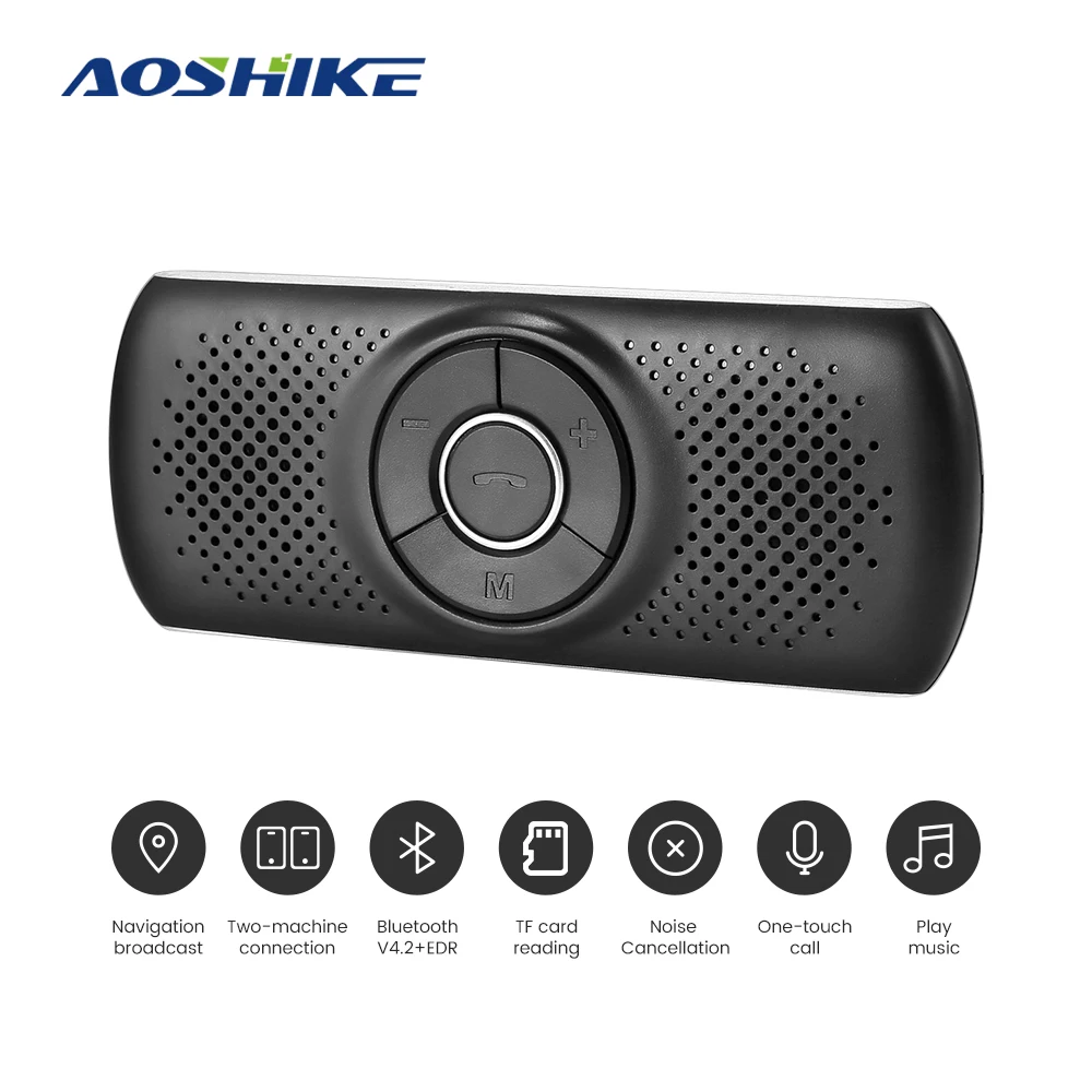 AOSHIKE Drahtlose bluetooth Car Kit Set Freisprecheinrichtung Multipoint Sonnenblende Lautsprecher Für Telefon Smartphones Auto Subwoofer AOSHIKE Drahtlose bluetooth Car Kit Set Freisprecheinrichtung Multipoint Sonnenblende Lautsprecher Für Telefon Smartphones Auto Subwoofer