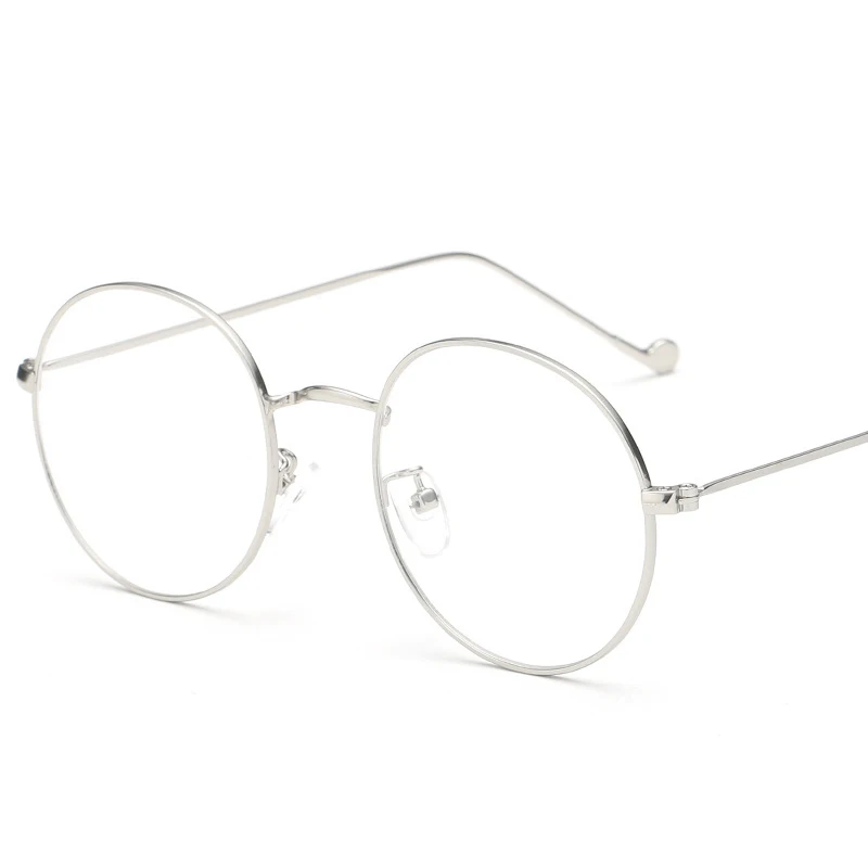 Iboode новые очки для чтения унисекс с круглым носком в ретро стиле пресби очки Для мужчин женский, черный золотистый, серебристый, металлический каркас - Frame Color: Silver