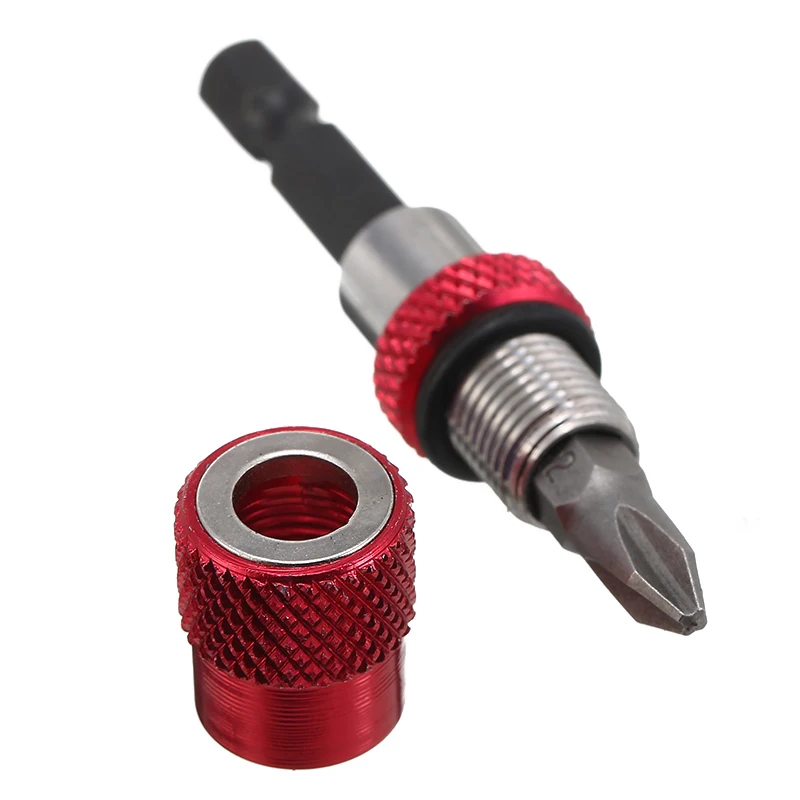 

1/4" Magnet Hex Driver Screw Depth Bit Holder Stainless Construction Bit Holder +PH2 Bits Magnetic Tip Holder Tool Quickly Drill