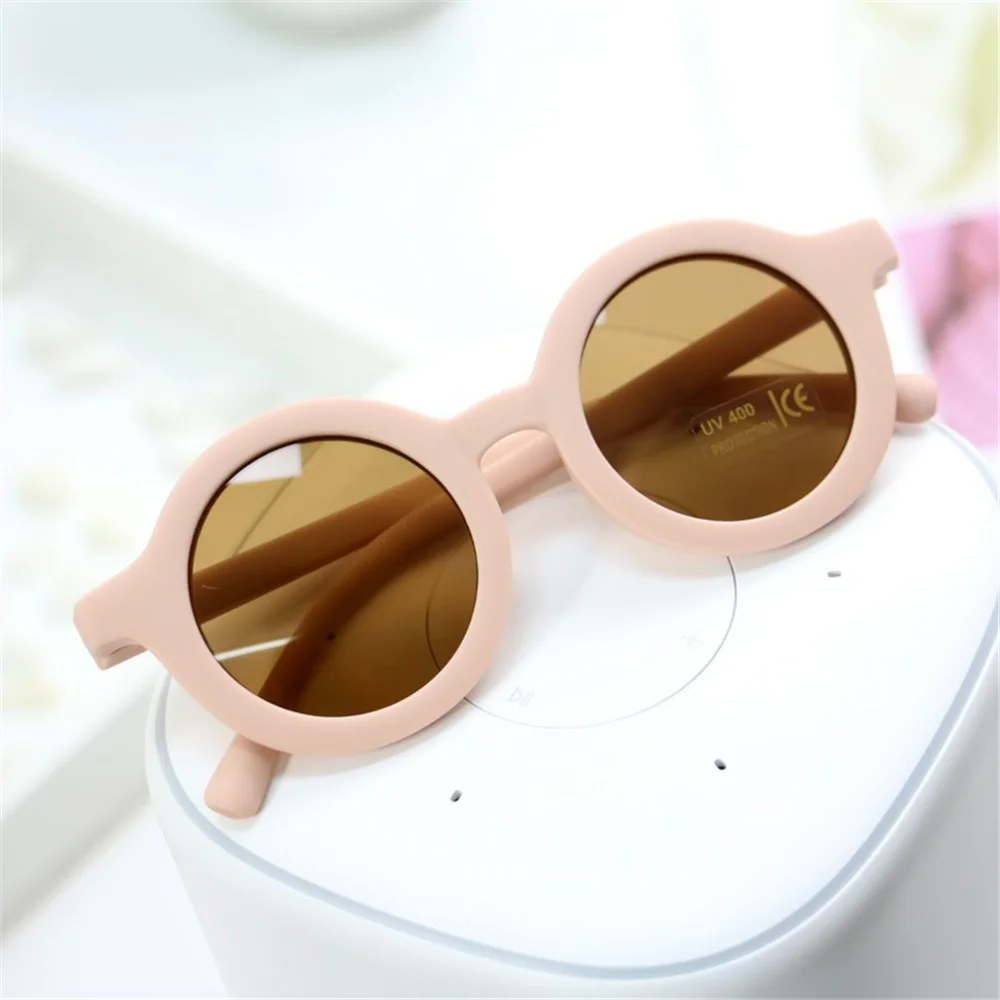 Children's Sunglasses Infant's Retro Solid Color Ultraviolet-proof Round Glasses Eyeglass For Kids