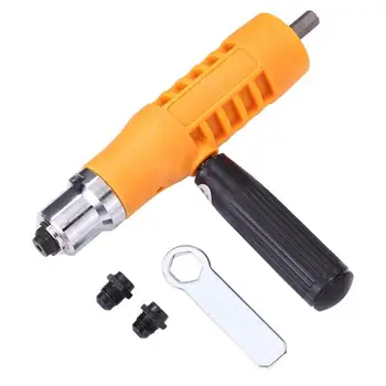 

Electric Rivet Nut Gun Riveting Tool Cordless Insert Riveter Adapter Kit Power Tools