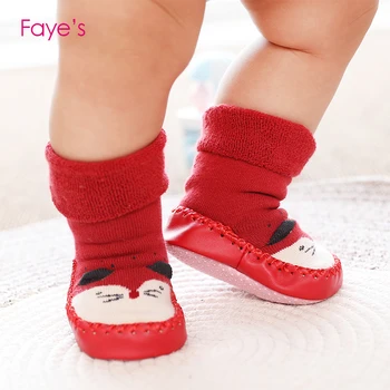 

0-24M Baby Shoes First Shoes Knit warm Booties Anti-slip Baby Walkers Toddler First Walker Baby Girl Kids
