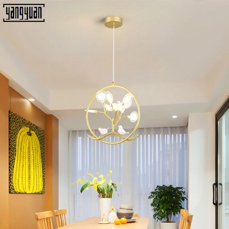 

Tree Branch Bird Light Modern Pendant Chandelier Lamp Hanging Lighting for Dining Living Room Bedroom G4 Island Light Fixture