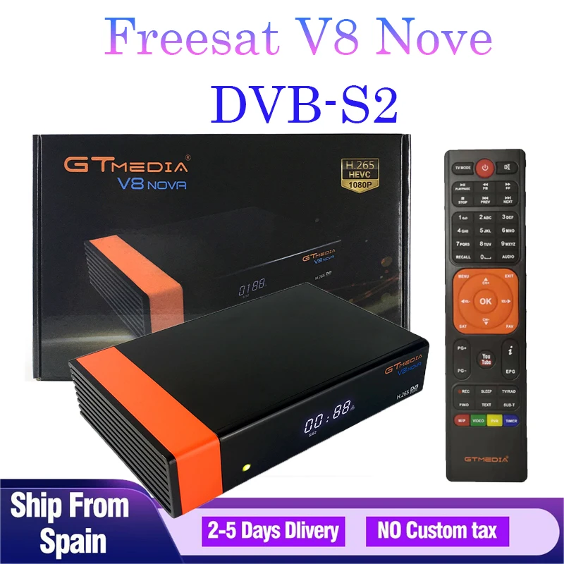 GTMedia V8 Nova Full HD DVB-S2 спутниковый ресивер такой же как Freesat V9 супер поддержка Испания