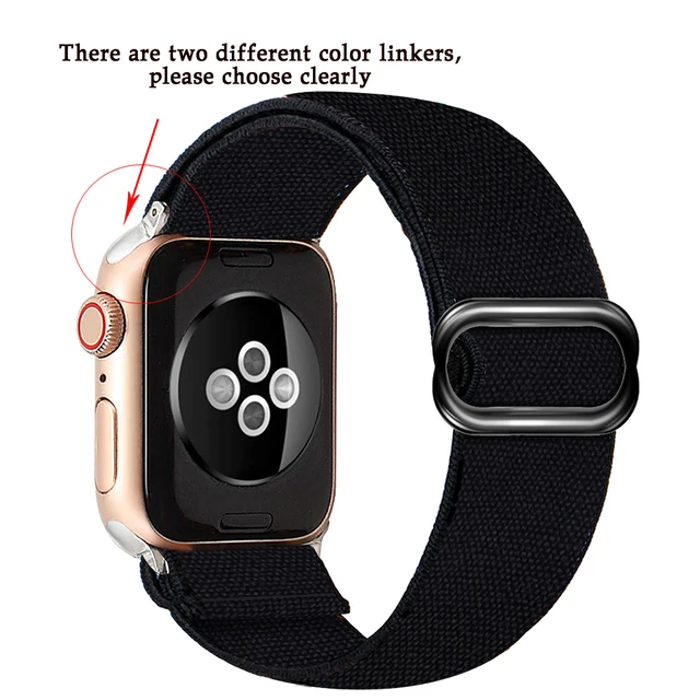 Soft and comfortable nylon Loop elastic buckle Apple watch band 38mm 42mm Series 7 SE654321 For iWatch Strap Bohemia braid  44mm 1