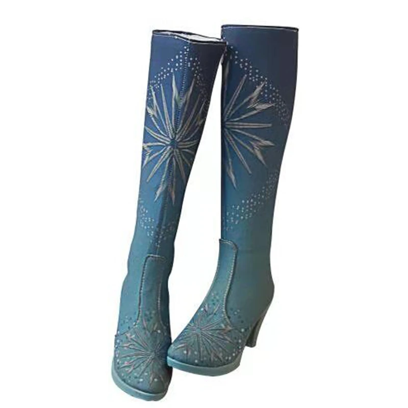 Elsa boots Аниме Анна ботинки для костюмированной вечеринки; обувь в стиле Эльзы и Анны; костюм для Хеллоуина, карнавала, Рождества принц Ханс Мужская обувь Кристофф сапоги Anna - Цвет: Elsa boots