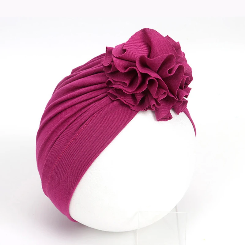 violet red 16 цветов, детская шапка, шляпа с цветами, тюрбан, Детская фотография, реквизит, детские игрушки для младенцев, аксессуары, детская шапка для девочек и мальчиков, детские шапки - Цвет: violet red