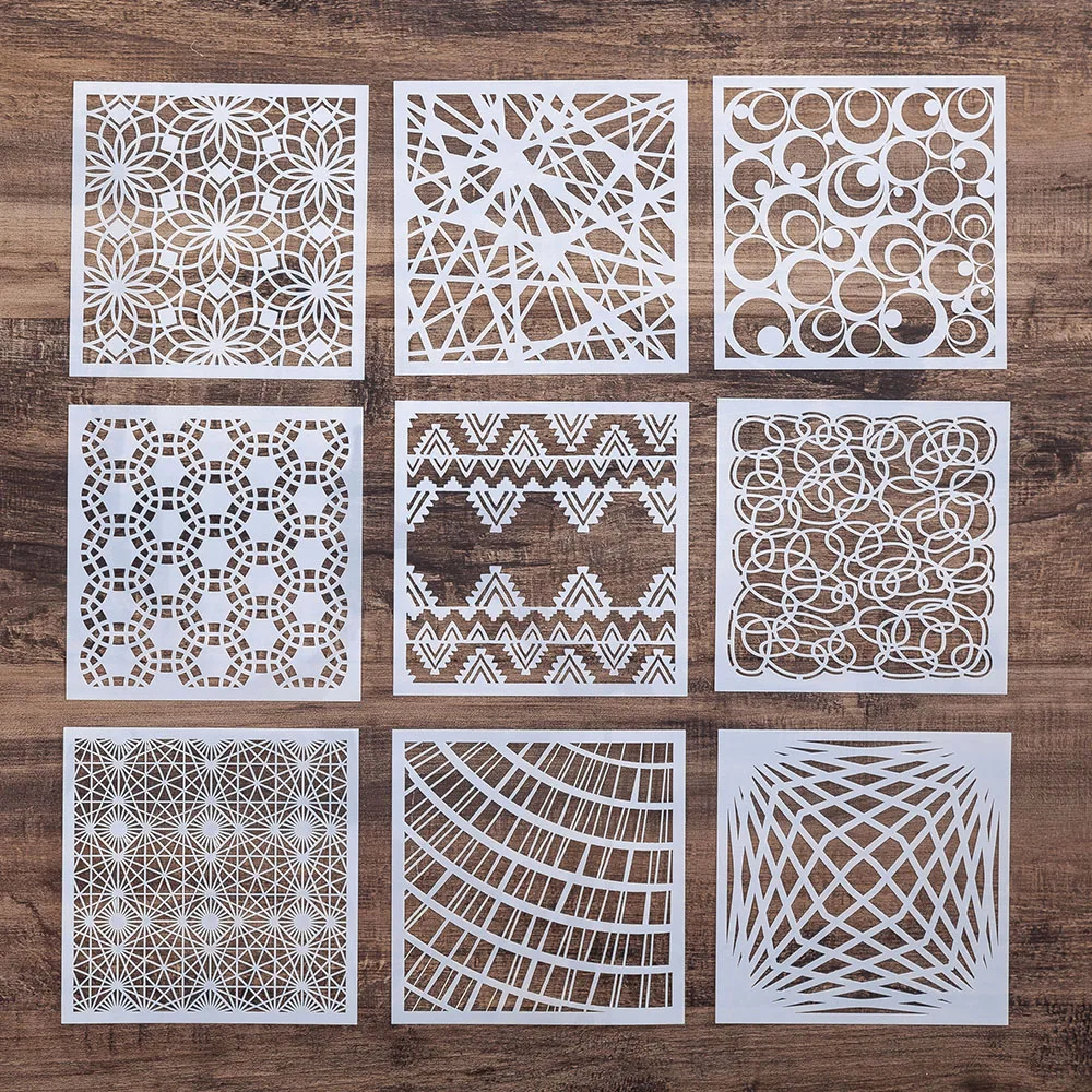 9 шт. 13 см поделки DIY многослойный трафарет для рисования для фона Скрапбукинг тиснение подарок шаблон для бумажных открыток инструмент