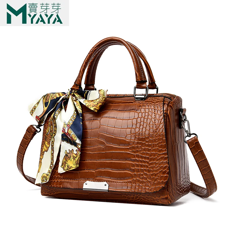 croc leather tote bag