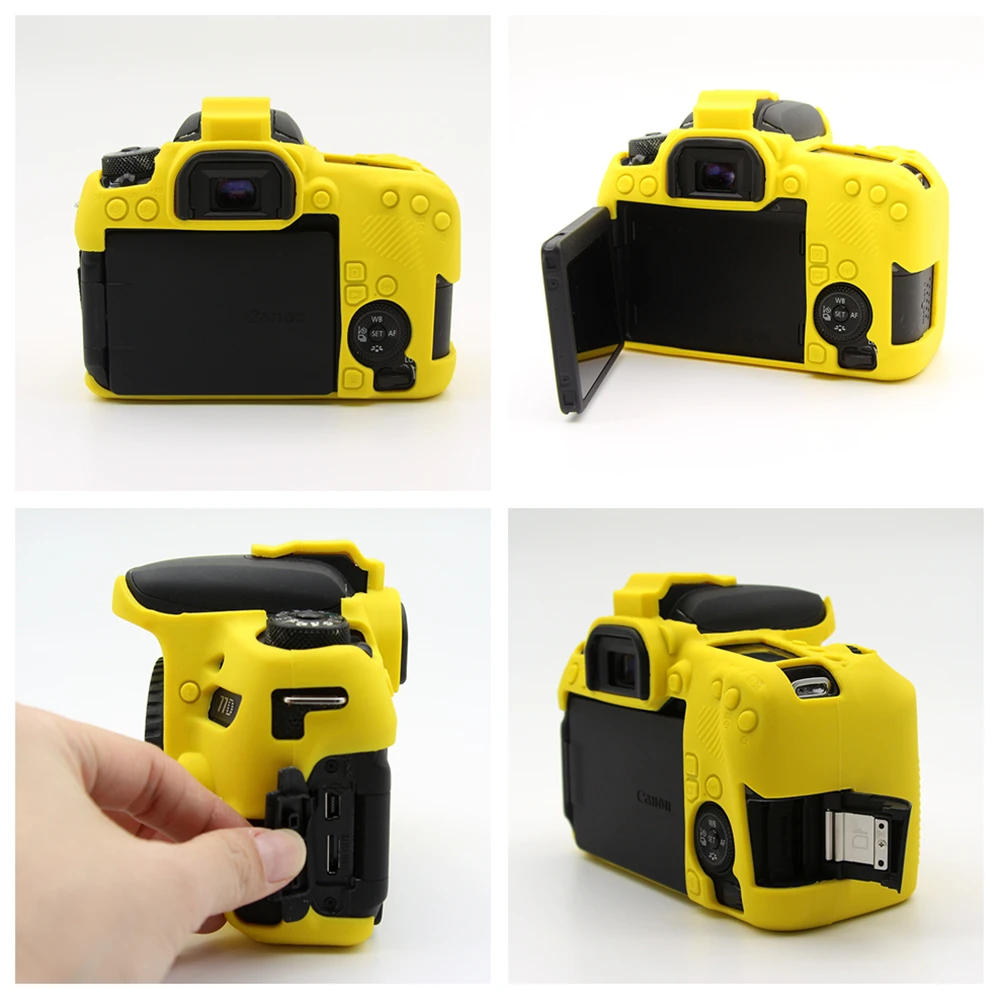 Мягкий силиконовый резиновый чехол, защитная рамка для камеры Canon EOS 77D DSLR