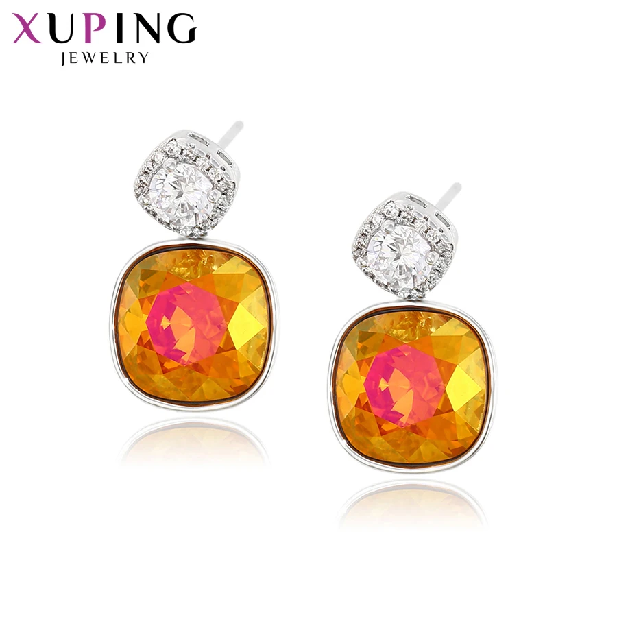 Xuping Дешевые Рекламные ювелирные изделия серьги красивые кристаллы от Swarovski милый