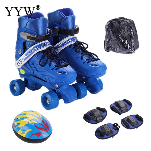 Chaussures de skate réglables à 4 roues pour enfants, patins à roulettes  avec équipement de protection pour enfants, sports de plein air pour garçons  et filles, chaussures de patinage - AliExpress