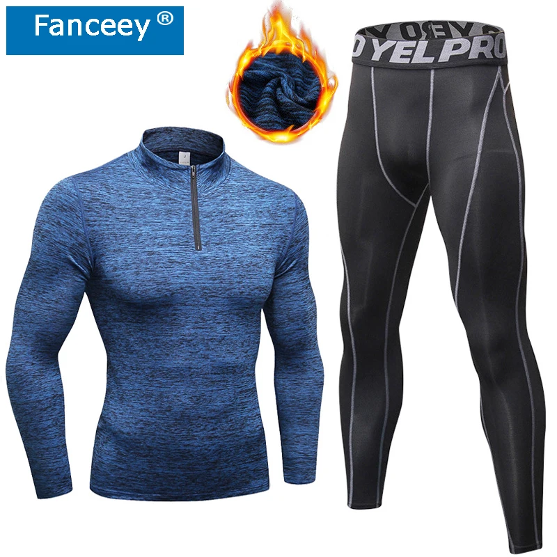 mens long johns set Fanceey Anti microbial Winter Thermo Underwear Thermal Men Long Johns Thermal Clothing Rashgard Compression Underwear Seamless long johns clothes