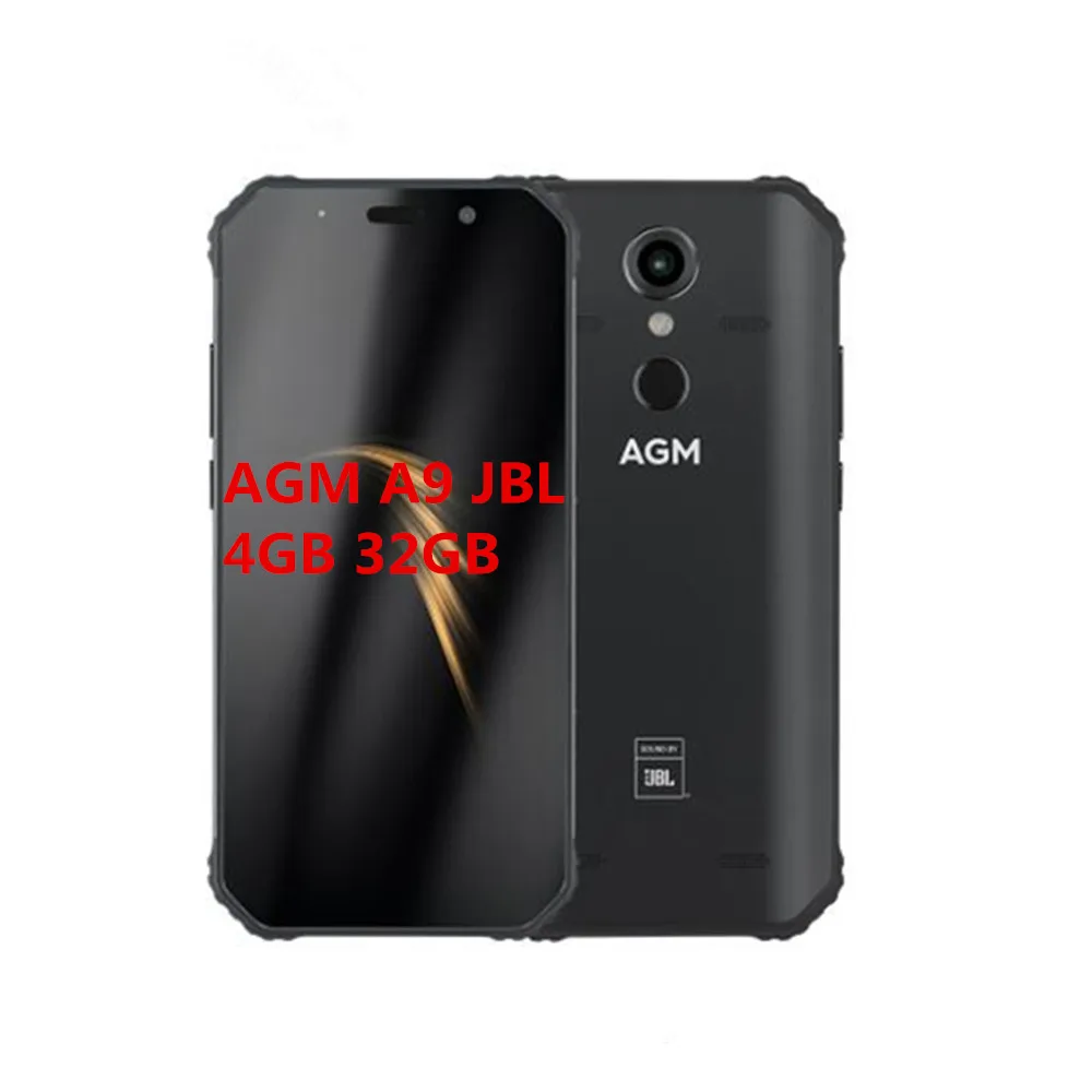 Прочный телефон AGM A9 JBL Co-Branding 5,9" 4 ГБ ОЗУ Android 8,1 5400 мАч IP68 водонепроницаемый мобильный телефон Quad-Box колонки NFC - Цвет: a9 jbl 4gb 32gb