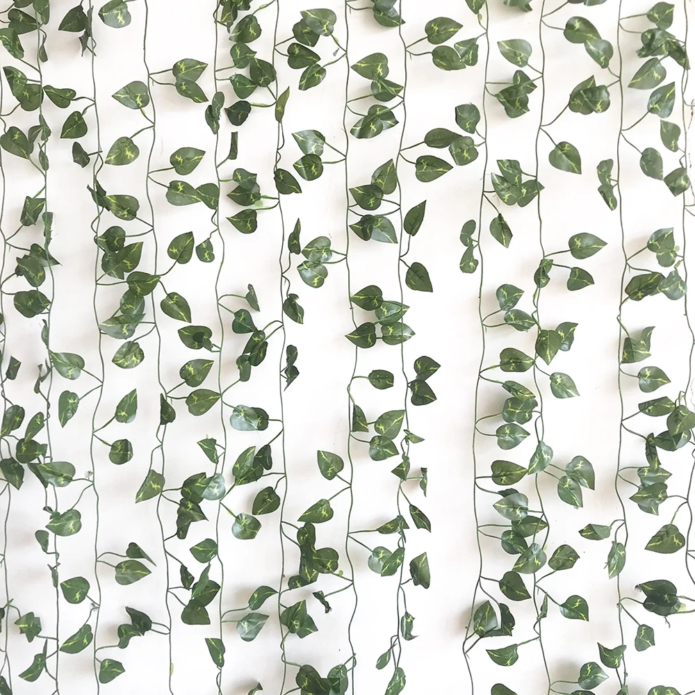 210cm Künstliche Grün Pflanzen Hängen Ivy Lassen Algen Rettich Gefälschte Blumen Trauben Reben Hause Garten Wand Partei Urlaub Dekoration – Detail 1