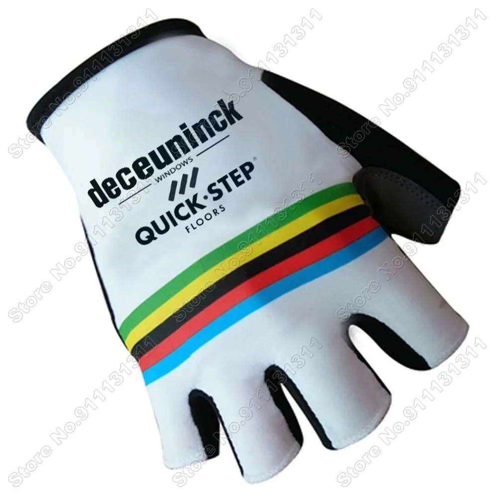 2021 World Champion Quick Step Cycling Gloves Men Bicycle Gel Half Finger Glove One Pair Guante Ciclismo Gant cyclisme Maillot | Спорт и