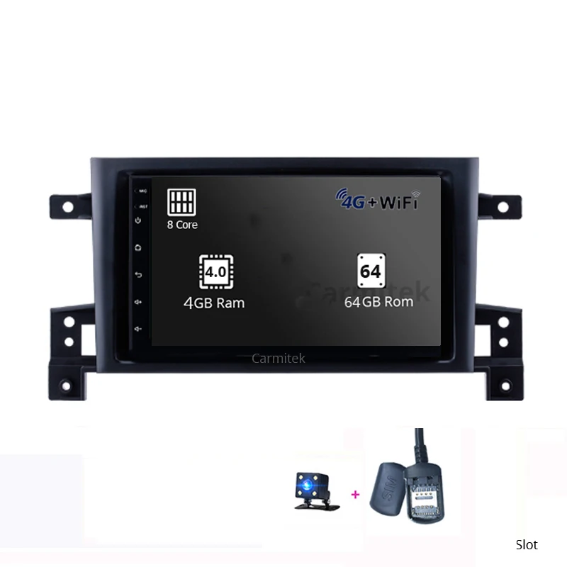 4G+ 64G Android стерео Авто головное устройство для SUZUKI GRAND VITARA 2005 2006 2007 2008 2009 2010 2011 радио gps мультимедийный плеер - Цвет: 4G 64G SIM C