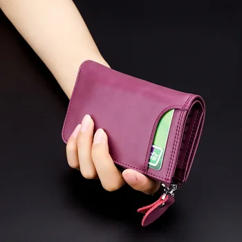 

Multifunctional car key case card case male zipper vertical key case real cowhide female small coin purse keychain