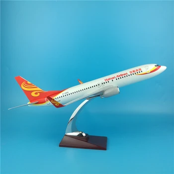 

40cm HNA Boeing B737 Aircraft Model Hainan Airlines Boeing 737 Aircraft Scale Models Diecast Resin Souvenir 1:100 Ornaments Toys