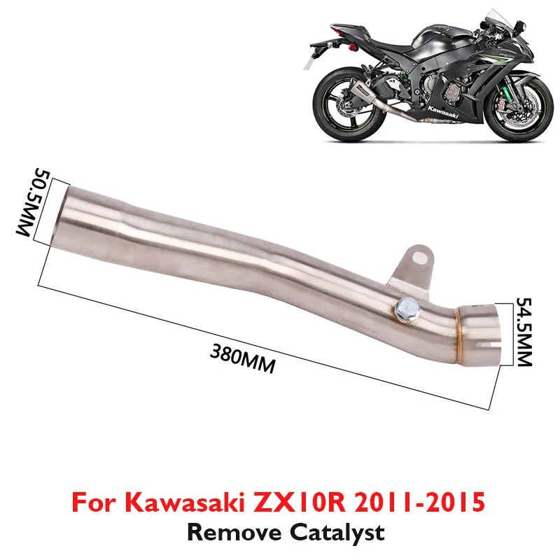 

Motorcycle Exhaust Connection Link Pipe Middle Mid Tube Slip on Exhaust Pipe for Kawasaki Ninja ZX10R 2011 2012 2013 2014 2015