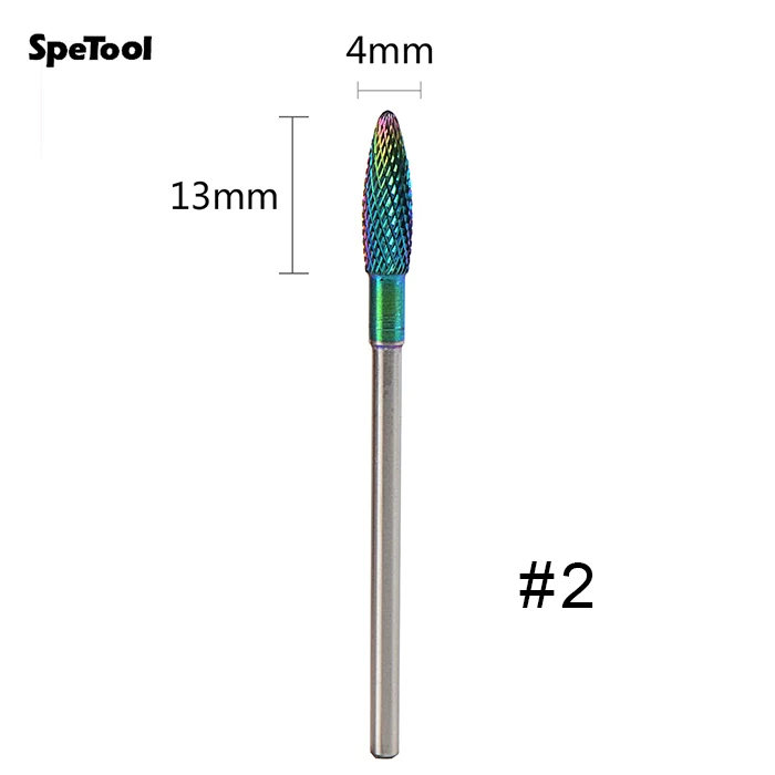 Набор сверл из карбида вольфрама с разноцветным покрытием, аксессуар для электрического маникюрного станка, инструмент для маникюра, салонный инструмент T15 - Цвет: 2